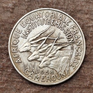 3 Monedas Africa Ecuatorial Francesa(Camerún) 1958
