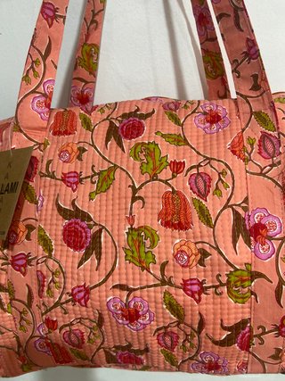 Bolsa de Viaje estampada. Coral