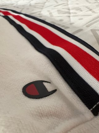 Sudadera Champion Blanca con Rayas