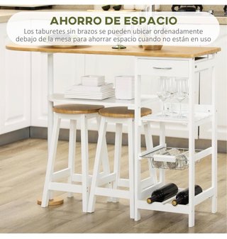 Mesa cocina con 2 taburetes