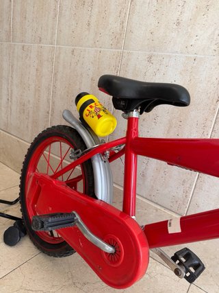Bicicleta infantile rossa 16 con ruotine