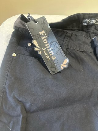 Bermudas Fiorina Jeans Negras Mujer Talla L