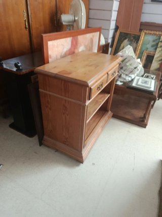 Mueble TV madera con 2 cajones