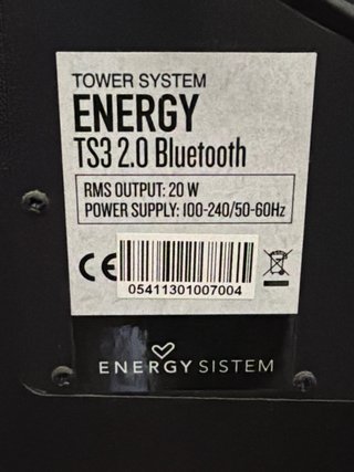 Torre de Sonido Energy Sistem TS3 Negra