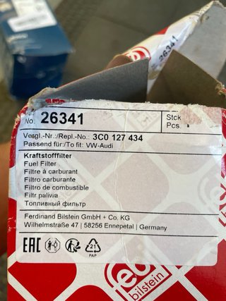 Filtro combustible Seat Skoda Audi Vw