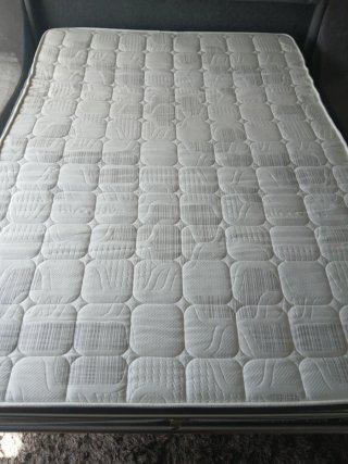 Sofá cama amplio seminuevo gris tela