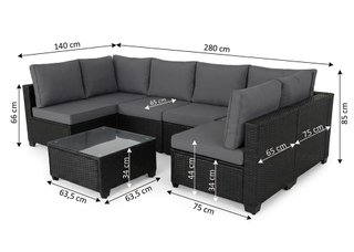 ENVIO GRATIS- CONJUNTO JARDÍN 7 plazas, modular