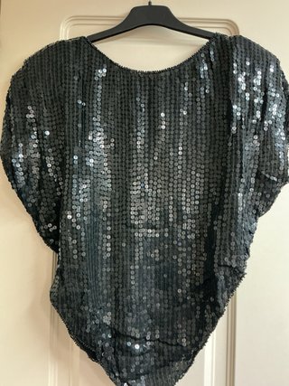 Blusa fiesta lentejuelas negra