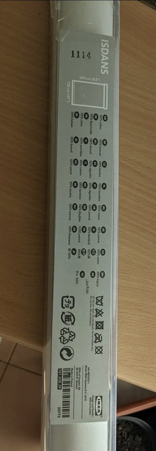 NUEVO, IKEA Estor de ALGODÓN 100 % blanco, Isdans