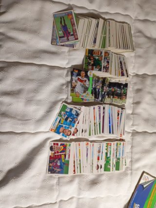 Lote 500 cromos fútbol temporadas varias