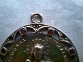 Medalla antigua plata 800 de Inmaculada Concepción