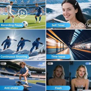 SIN ABRIR Cámara Digital con WiFi 4K