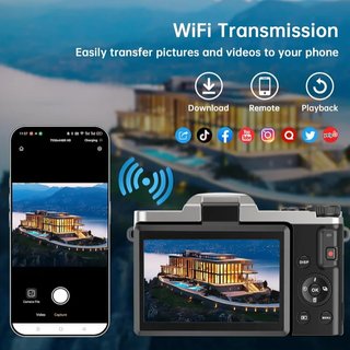 SIN ABRIR Cámara Digital con WiFi 4K