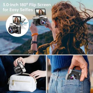 SIN ABRIR Cámara Digital con WiFi 4K