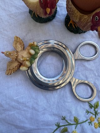 Lote Figuras Gallinas Cocina Vintage