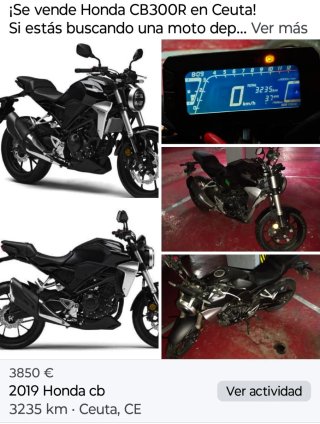 Honda CB300R Negra/Plata