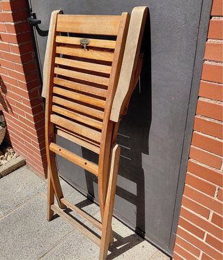Sillón de teca plegable
