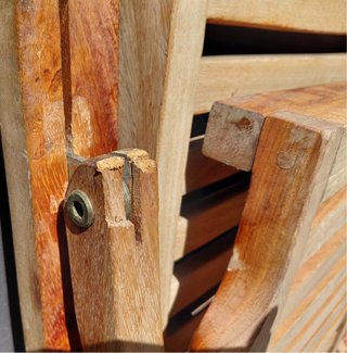 Sillón de teca plegable
