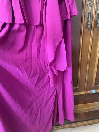 Vestido de fiesta morado y rosa