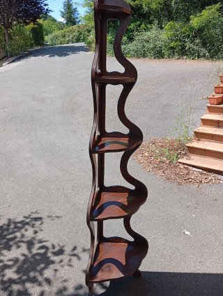 Estantería Esquinera Madera Noble