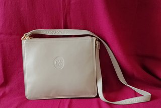 NUEVO Bolso piel auténtica CreS beige elegante