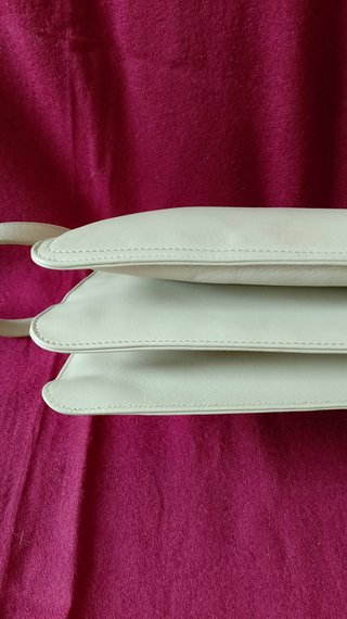 NUEVO Bolso piel auténtica CreS beige elegante
