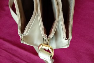 NUEVO Bolso piel auténtica CreS beige elegante