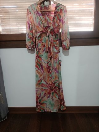 Vestido largo estampado