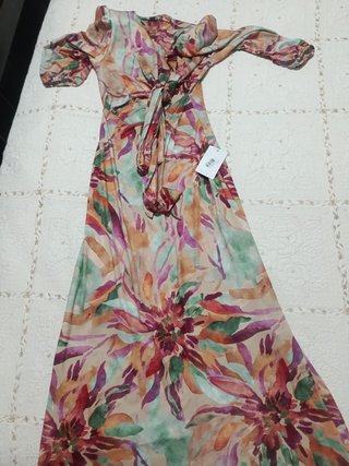 Vestido largo estampado