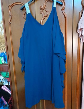 Vestido azul de verano talla única