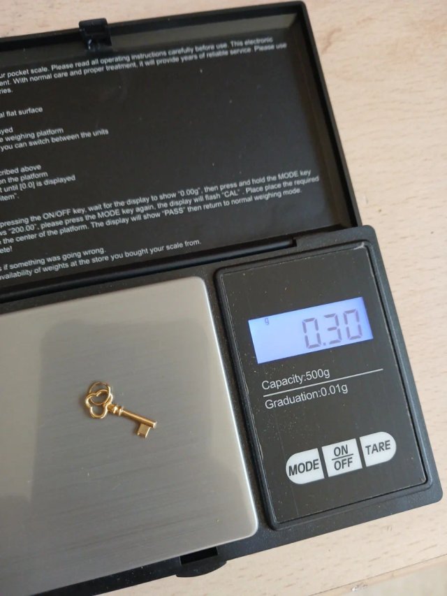 Colgante Llave Oro 24k