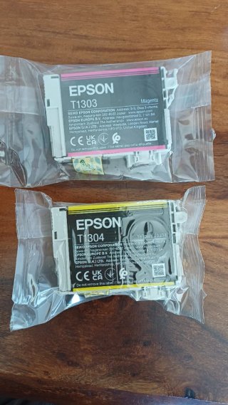 Cartuchos Epson T1303 Magenta y T1304 Amarillo