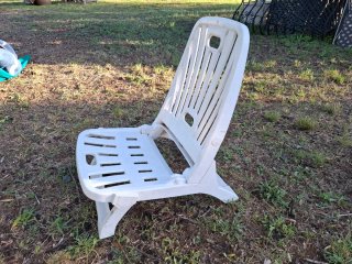 Silla de Playa Plegable Blanca