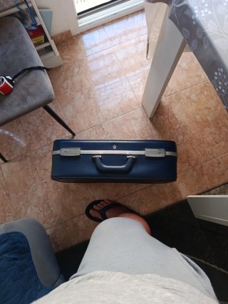 Maleta de viaje azul vintage Una Auténtica Hoya!!