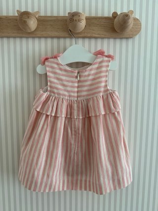 Vestido y chaqueta Mayoral rosa y dorado 6-9 meses