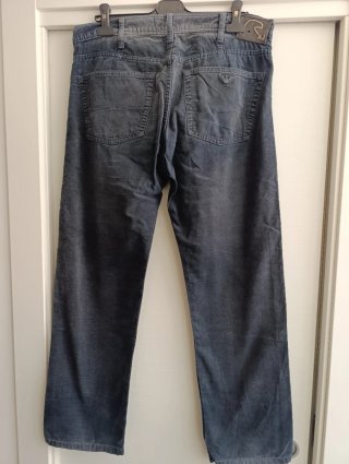 Pantaloni Armani Jeans Velluto Blu Vintage