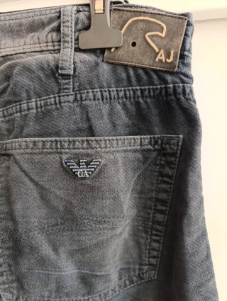 Pantaloni Armani Jeans Velluto Blu Vintage
