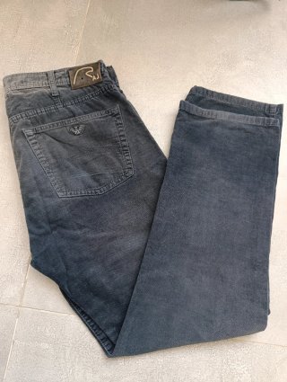 Pantaloni Armani Jeans Velluto Blu Vintage