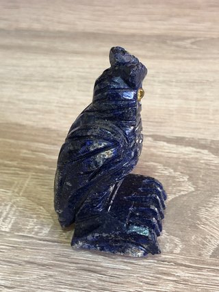 Figura búho lapislázuli ojos dorados