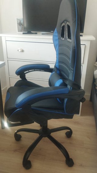 Silla Gamer Negra y Azul