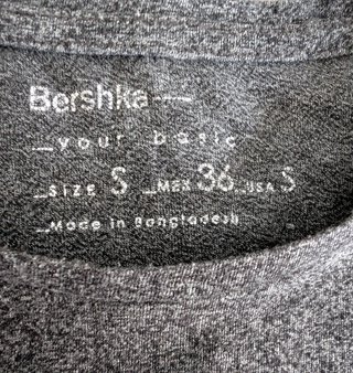 Camiseta Bershka gris jaspeado