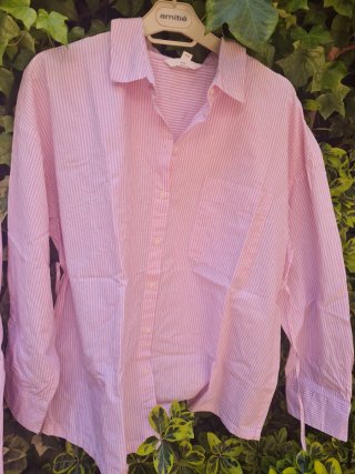 Pijama mujer rayas rosa y blanco