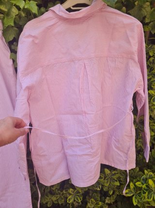 Pijama mujer rayas rosa y blanco