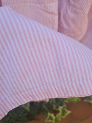 Pijama mujer rayas rosa y blanco