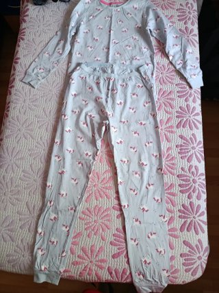 Pijama Unicornios Gris y Rosa