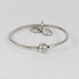 Pulsera Pandora Plata 925 Cadena Serpiente Trébol