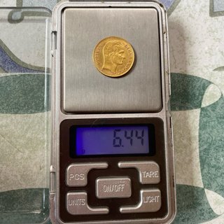 Moneda 20 Bolívares Oro Bolívar Libertador 1912