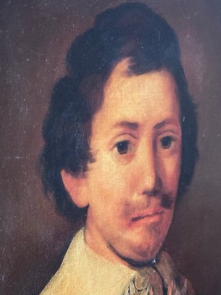 Cuadro Antiguo Retrato Caballero Óleo