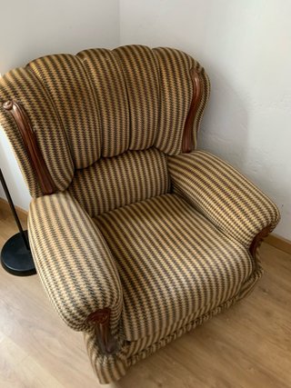 Sillón tela beige