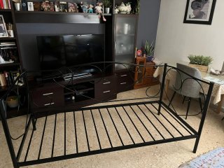 Cama Diván Forja Negra